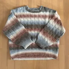 レディース　ニット　セーター　ボーダー