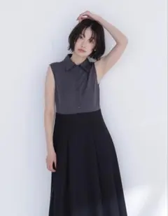 【新品未使用】NBB✨ポロカラードッキングワンピース　M