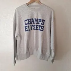 ロゴ　トレーナー　グレー