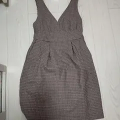 チェック柄ノースリーブワンピース