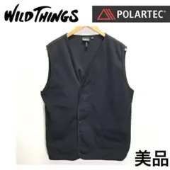 美品　POLARTEC WILD THINGS フリースベスト 黒 L