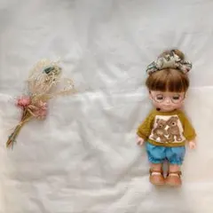 メルちゃんソランちゃん　くまさんマスタード袖トレーナー＆かぼパンとヘアバンド