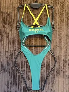 ロゴ入りワンピース水着