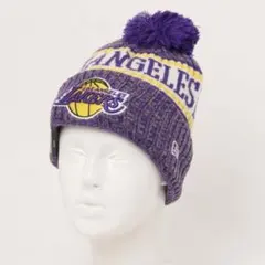NEW ERA ニューエラ レイカーズ バスケ ニット 裏フリースニットキャップ
