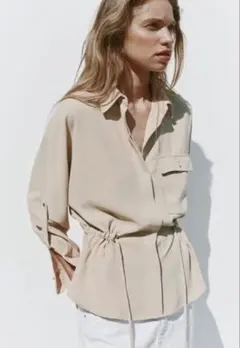 ZARA グレープサファリシャツ