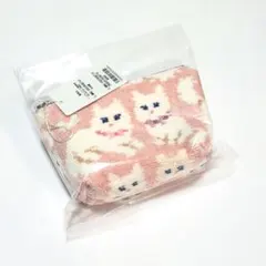 【完売】FEILER ラブラリーバイフェイラー 舟形ポーチS モフモフネコチャン