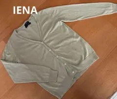 IENAイエナ　レディース長袖ｖネックカーディガン緑