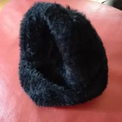 最終価格フワフワ黒ビーニー未使用品