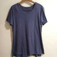 アップルハウス 半袖Tシャツ　綿100%ネイビー　日本製のサムネイル
