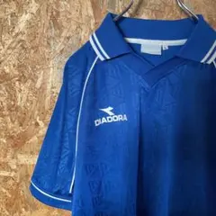 AE9471 DIADORA スポーツウェア 半袖Tシャツ ブルー L ポスのサムネイル