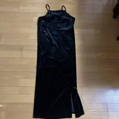 Kastaneブラックベロアキャミロングワンピース