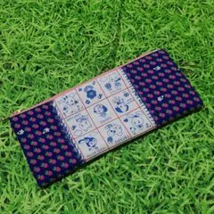 ぺたんこポーチ　ハンドメイド