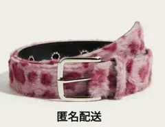 Y2K leopard fur long belt AFB レオパード ベルト - メルカリ