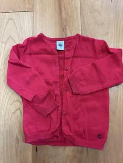 PETIT BATEAU 赤 カーディガン 18m