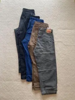 Levi等、アメリカブランドメンズパンツ5本セット