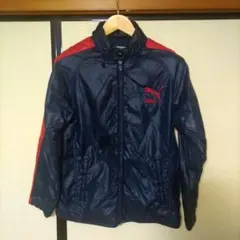 PUMA 80年代 ビンテージ　フード付きナイロンジャケット ネイビー　Mサイズ