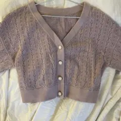 INGNI レース編み半袖カーディガン Mサイズ