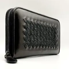 極美品✨BOTTEGAVENETA クロコダイル 鰐革 イントレチャート 長財布