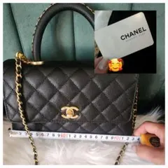 CHANEL ブラック キルティングノベルティーバッグ