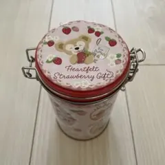 【缶のみ】ダッフィー＆フレンズ クッキー缶 キャニスター ストロベリー