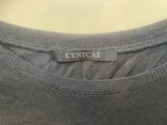 CYNICAL アシンメトリック半袖Tシャツ ブラックのサムネイル