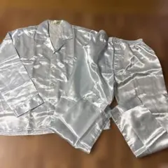 未使用難あり紳士用goldenDragonシルクパジャマ水色サイズM