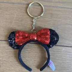 ミニーマウススパンコールキーホルダー