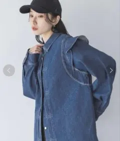 【美品】JEANASIS デニムフリルレギュラーシャツ F 完売品