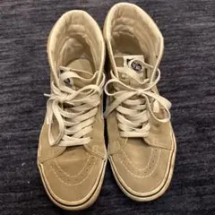 VANS ベージュ ハイカットスニーカー
