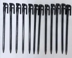 28cm 村の鍛冶屋 エリッゼステーク ブラック 12本セット ペグのサムネイル