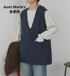 深Vネックスウェードベスト Aunt Marie'sのサムネイル