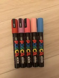uni POSCA ポスカ 中字 5色セット