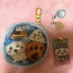 ♡ちいかわ♡ ガチャ詰め ポーチ ブルー系 ハチワレ 推し ミニチュア