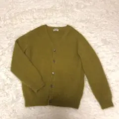 美品 BEAMS ビームス　ニットカーディガン　Lサイズ　アンゴラ70％グリーン