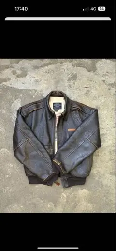 大人気90'S AVIREX A-2 本革 茶 レザージャケット