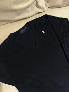 【Polo Ralph Lauren】 ブラック ピマコットンVネック セーター