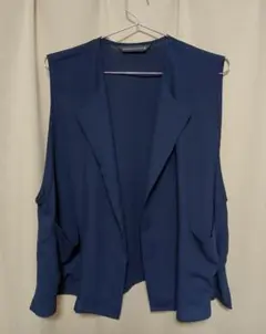 mizuiro ind ネイビー ノーカラーベスト