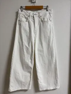 H&M エイチアンドエム　ホワイト　デニム　ワイド　36 レディース　S