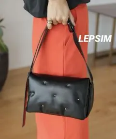 LEPSIM レプシム スタッズパデットショルダー ブラック