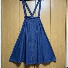 デニム　ロング　フレアスカート