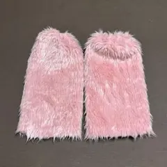 ピンクファーレッグウォーマー