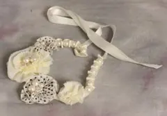 花モチーフ パール チョーカー　ノコ・オーノ