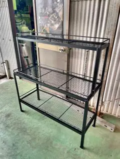 植物置きに☆3段アイアンラック☆自慢の爆売れモデル☆鉄工所が製作☆送料込み