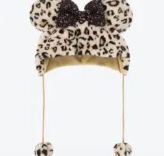 ミニーマウス ヒョウ柄帽子