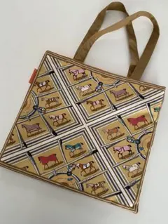【最終価格】馬柄トートバッグ ☆上品なベージュ