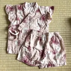 花柄ベビー甚平 80cm