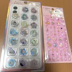 国内正規品 もぐにゃん おはじきシール ドロップブロックシール 2点セット