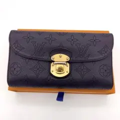 美品 ルイヴィトン マヒナ ポルトフォイユ アメリア 長財布 三つ折り財布 黒 LOUIS VUITTON ルイ ヴィトン マヒナ ポルトフォイユ・アメリア