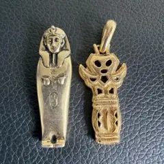 ペンダントトップ 2個セット ゴールドカラー ファラオ 民族調