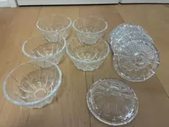 昭和レトロ ガラス製デザート椀5個セット - メルカリ